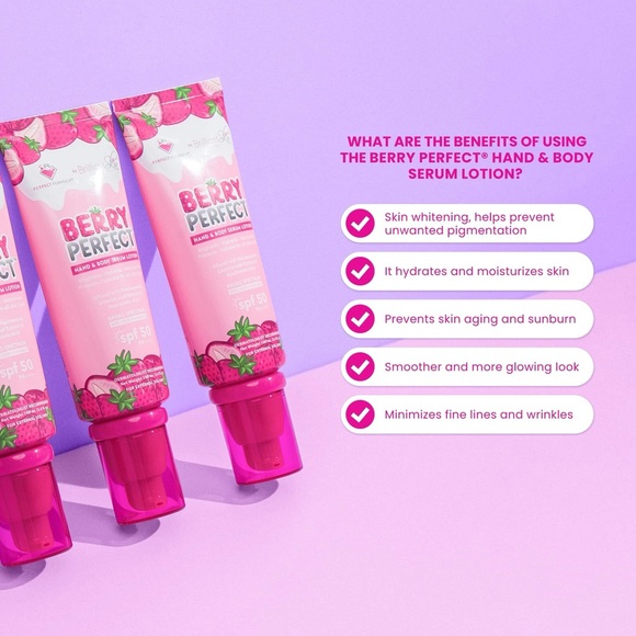 Berry Perfect® Hand & Body Serum Lotion Perfect Formula by Brilliant Skin. - Picture 2 of 6